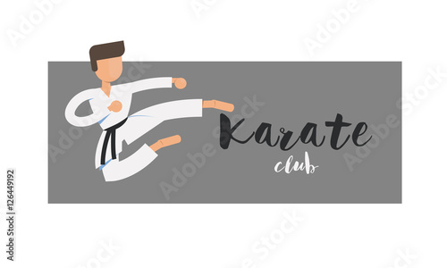 Man giving a flying kick.