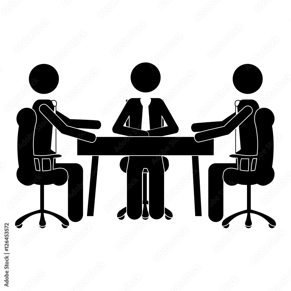 businessmen and desk pictogram icon image vector illustration design businessmen and desk pictogram icon image vector illustration design