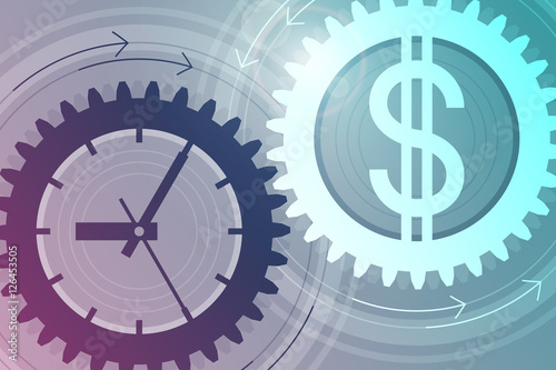 Time and money. Concept of successful business
