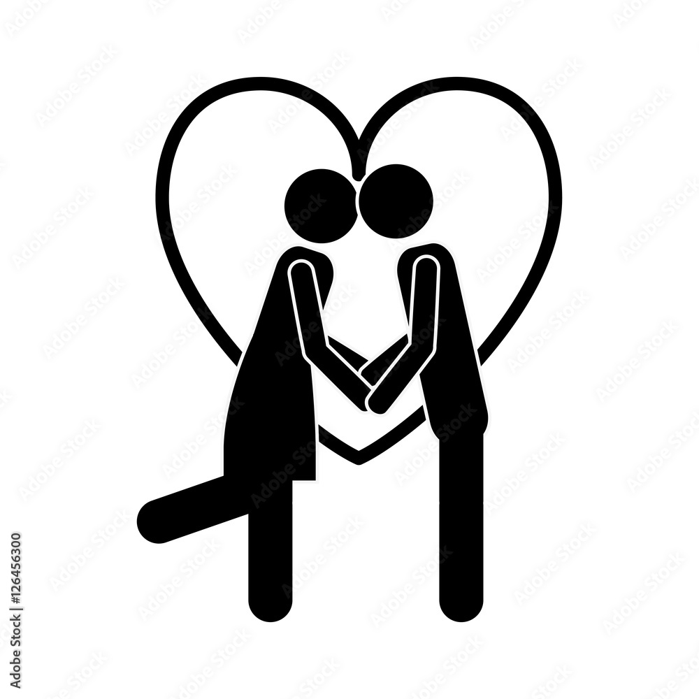 romantic couple icon image vector illustration design romantic couple icon image vector illustration design