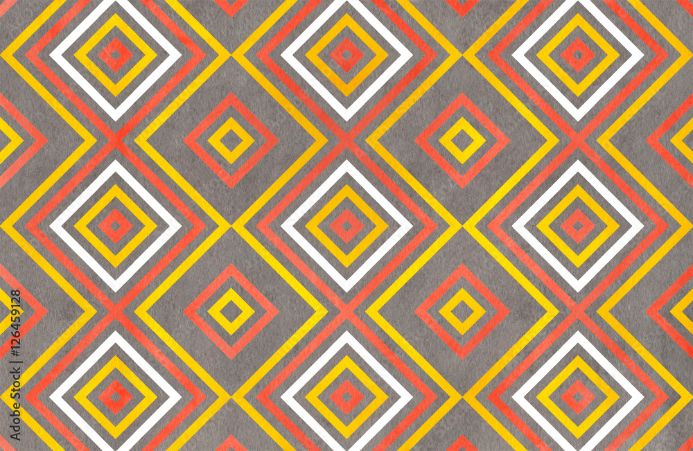 Watercolor geometrical pattern. Watercolor geometrical pattern.
