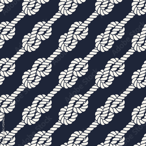 Seamless nautical rope pattern - Figure 8 knots