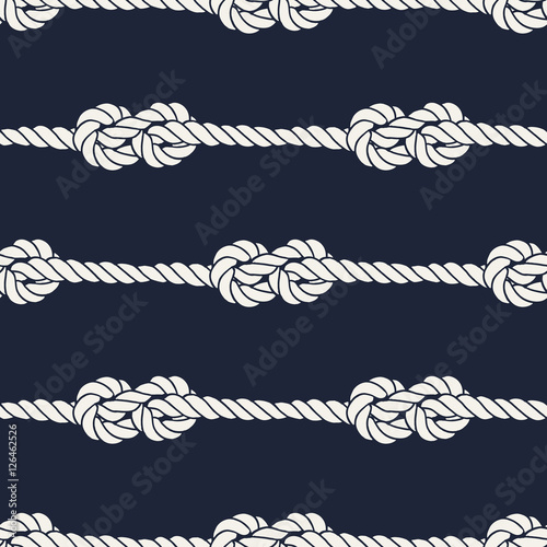 Seamless nautical rope pattern - Figure 8 knots
