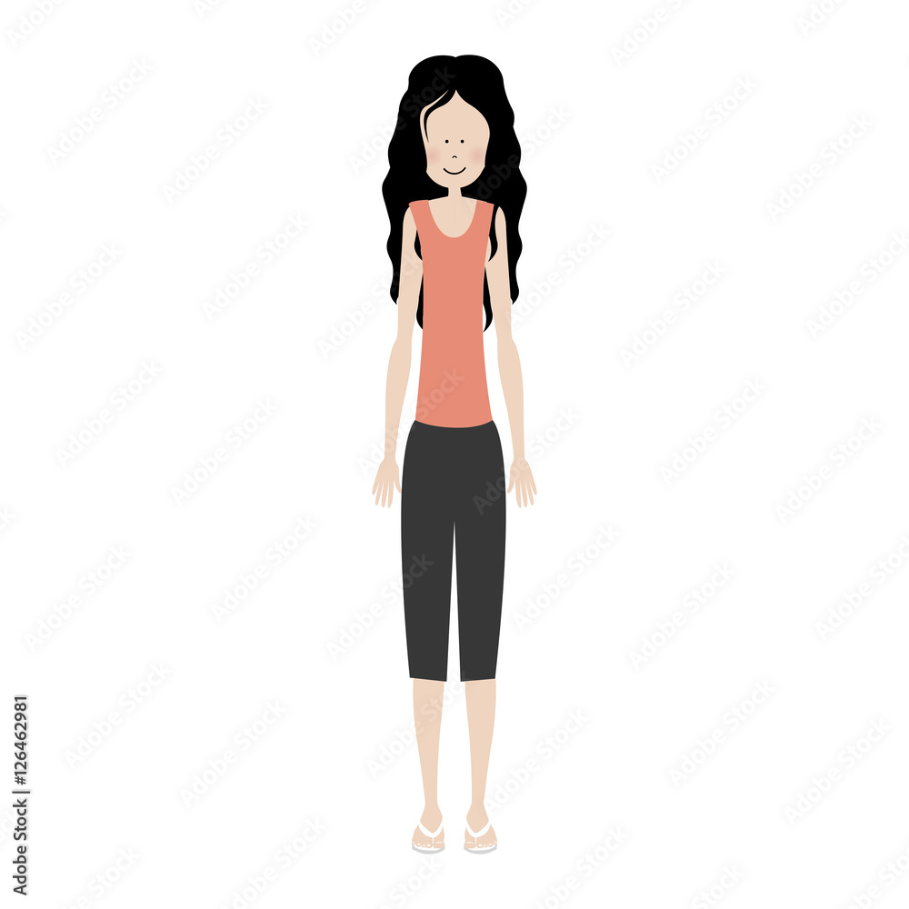 Fototapeta premium woman cartoon icon image vector illustration design 