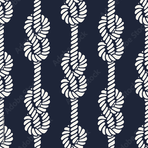 Seamless nautical rope pattern - Figure 8 knots