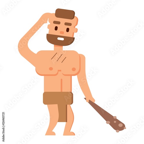 Caveman primitive stone age people