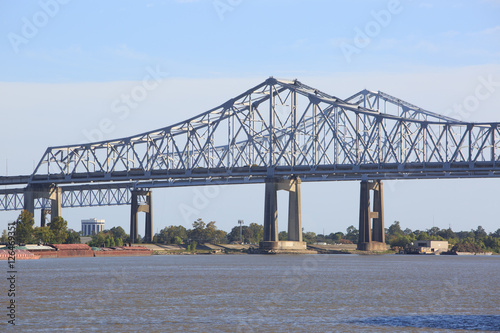 Crescent City Connection Bridge carries traffic over the Mississippi river