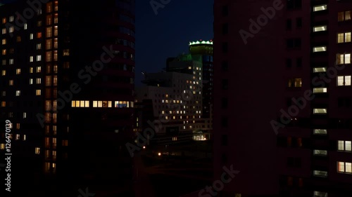 Wallpaper Mural Student village timelaps while night becoming Torontodigital.ca