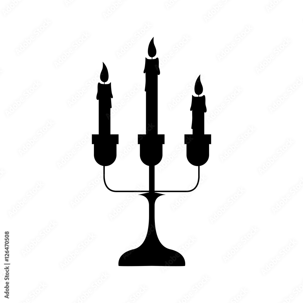 Fototapeta premium chandelier with candles icon image vector illustration design