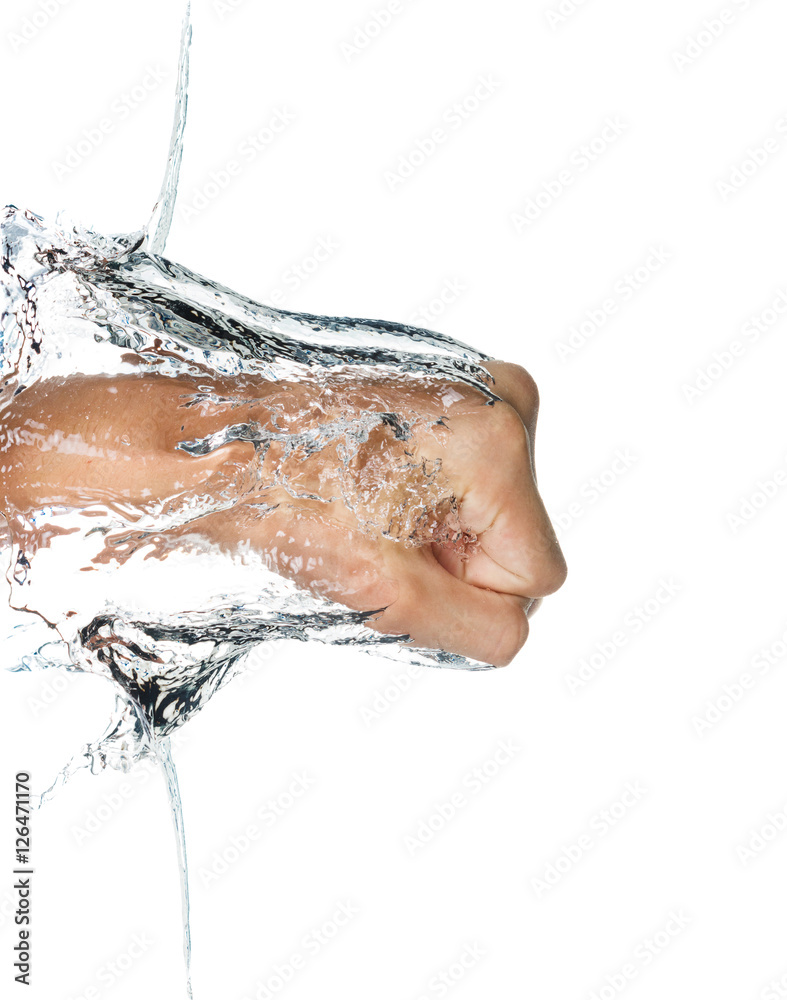 Fototapeta premium fist through water