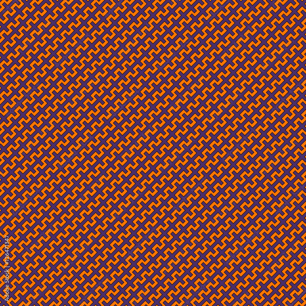 Seamless pattern in Halloween traditional colors. Battlement curved lines abstract background. Vector illustration Seamless pattern in Halloween traditional colors. Battlement curved lines abstract background. Vector illustration
