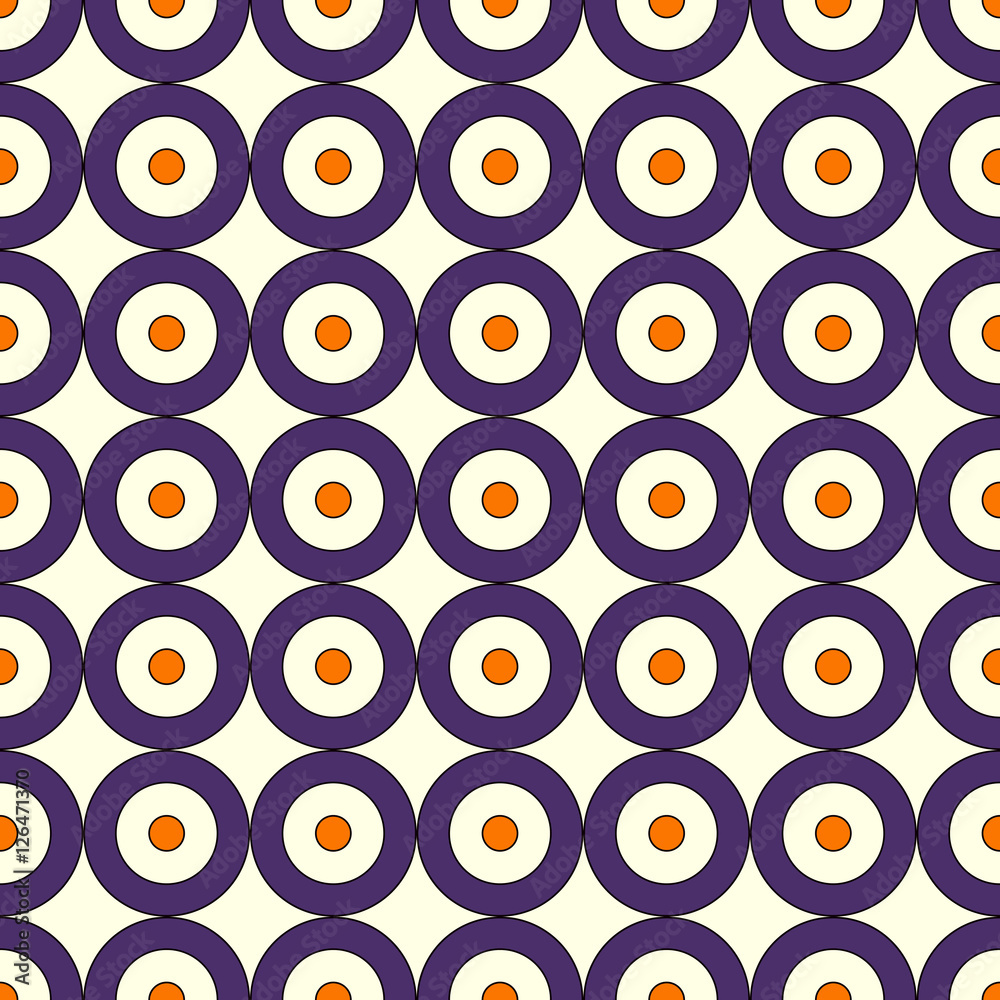 Seamless pattern with symmetric geometric ornament. Abstract background with repeated circles. Seamless pattern with symmetric geometric ornament. Abstract background with repeated circles.
