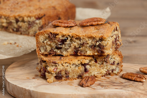 Homebaked Cookie Bars With Chocolate Chips, Cranberry, Coconut,
