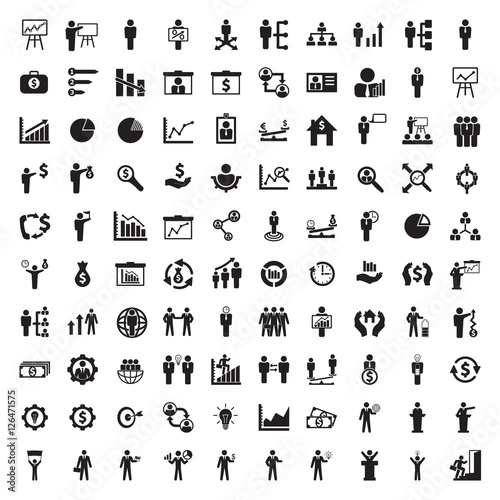 Business icons set.