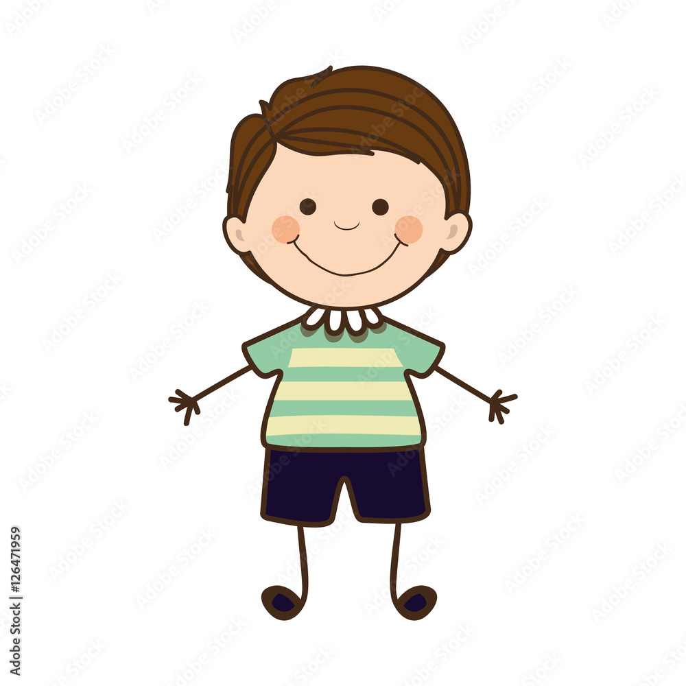 Boy Child Icon Image Vector Illustration Design Stock Vector 