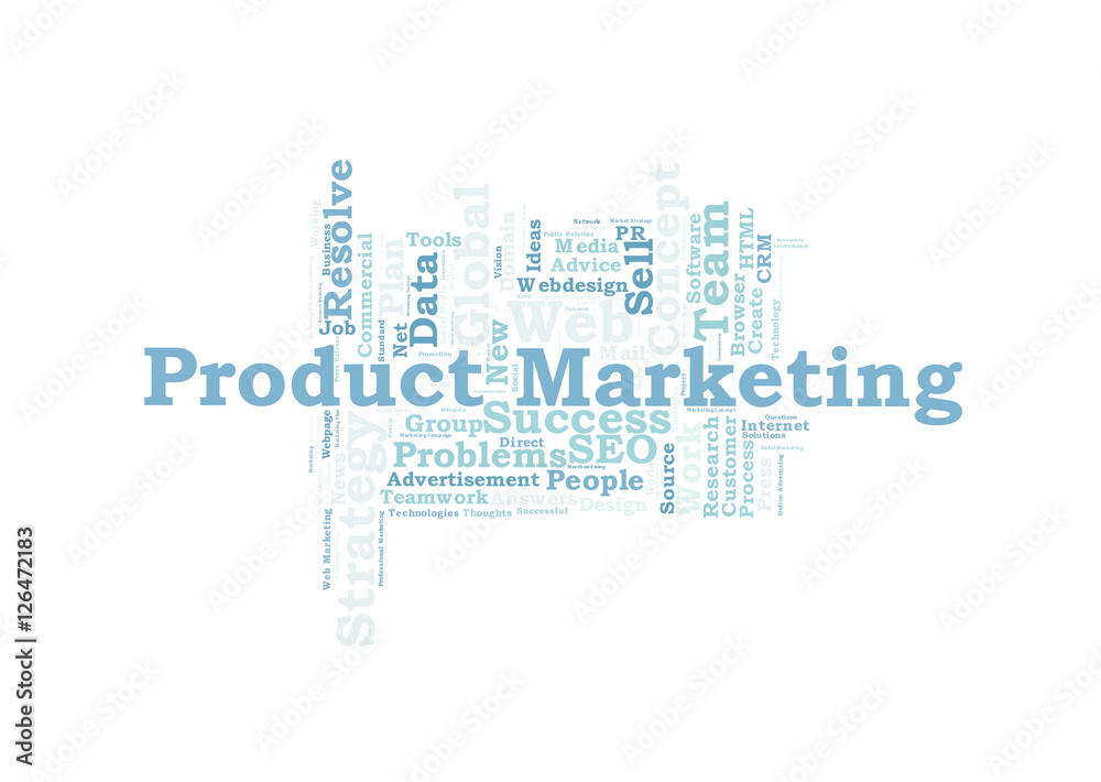 Fototapeta premium Product Marketing word cloud