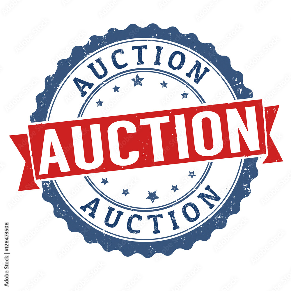 Obraz premium Auction sign or stamp