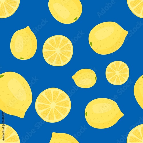 Fruits lemon seamless patterns vector