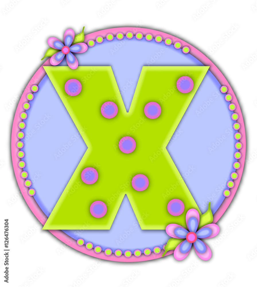 Fototapeta premium Alphabet Big Dotted X
