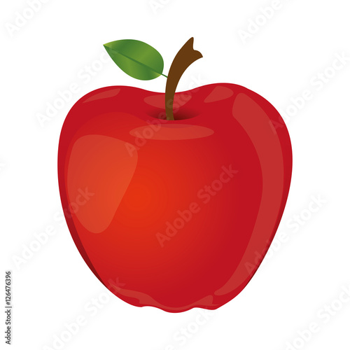 Fotografia, Obraz apple fruit icon image vector illustration design