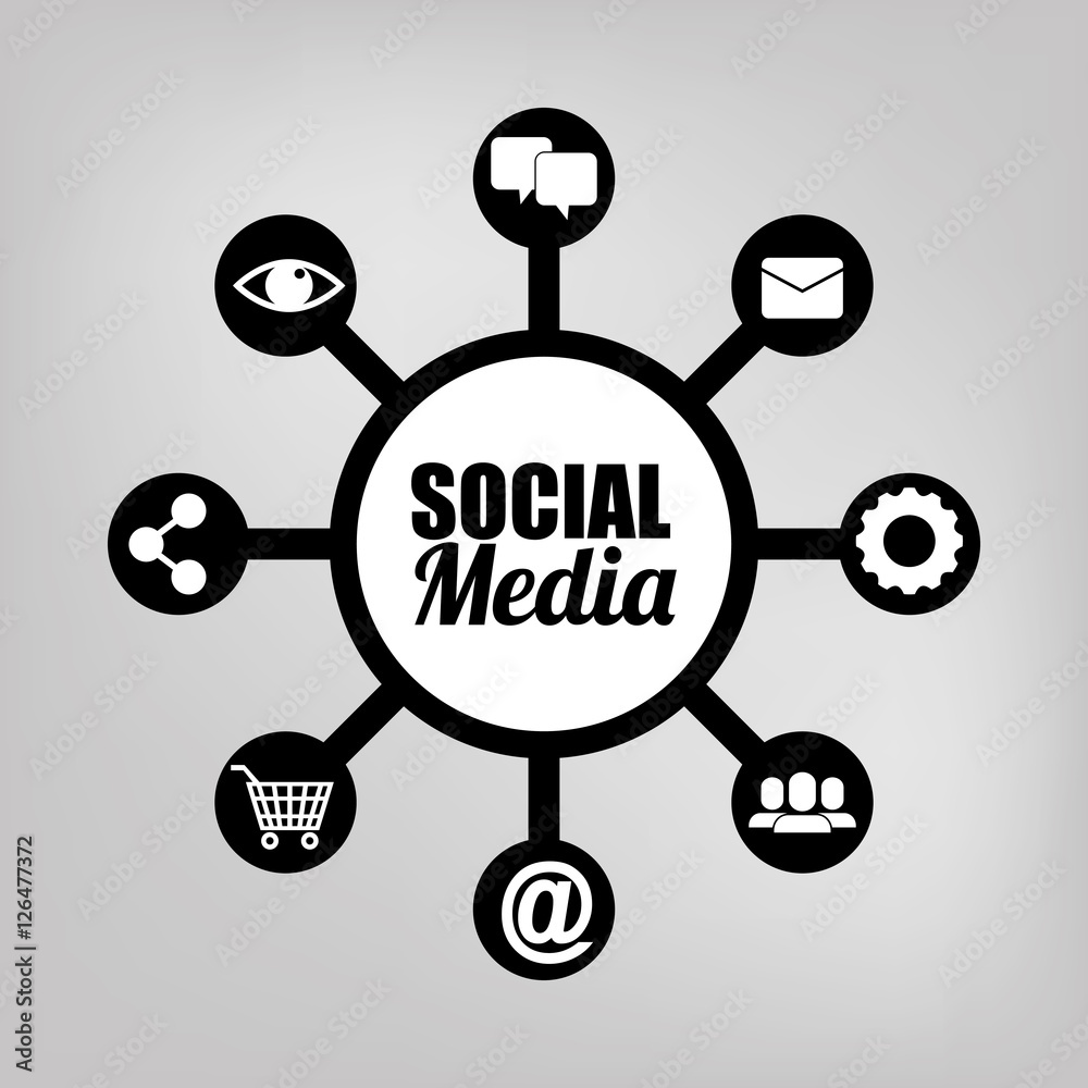 Social media and networking icon vector illustration graphic design