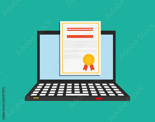 Elearning online education icon vector illustration graphic design