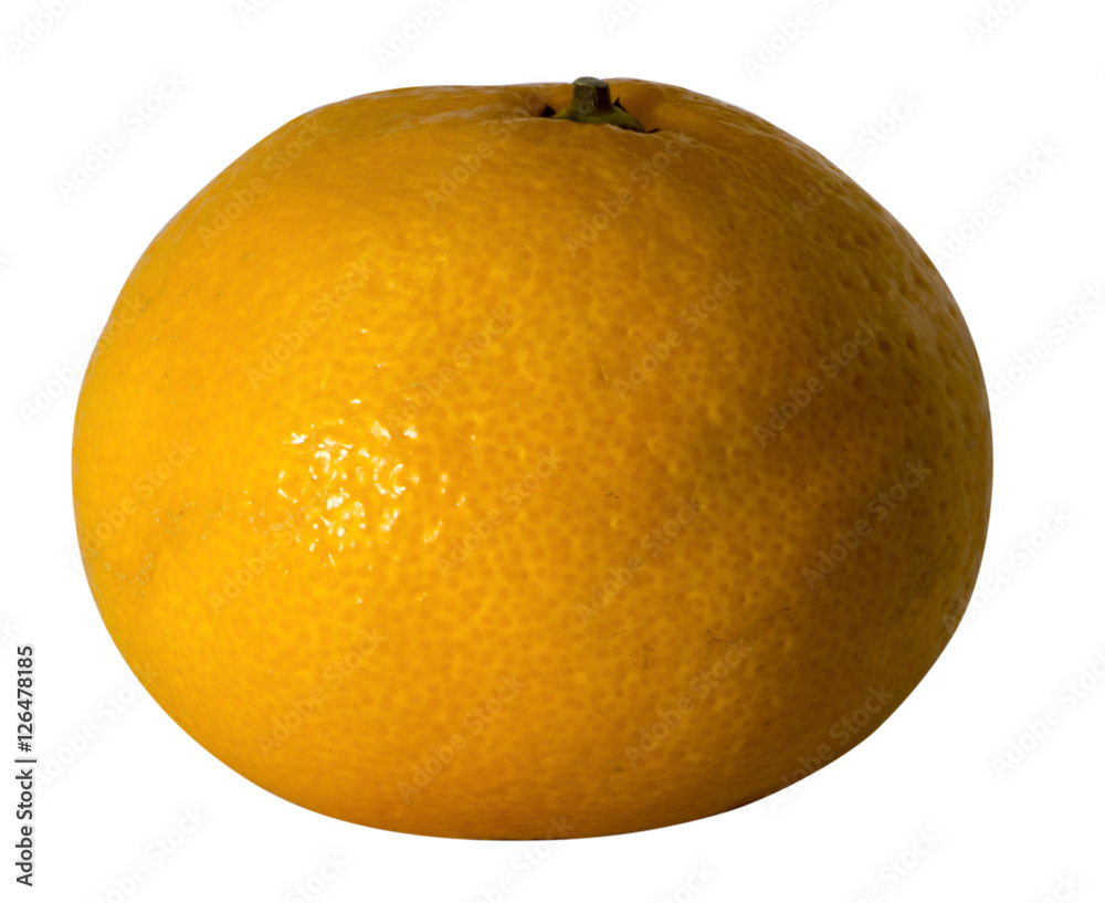 Fototapeta premium tangerine isolated on white background close-up