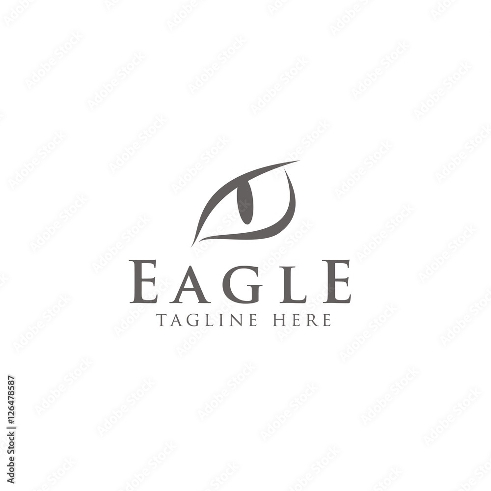 Naklejka premium Eagle eye logo design vector