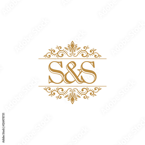 S&S Initial logo. Ornament gold