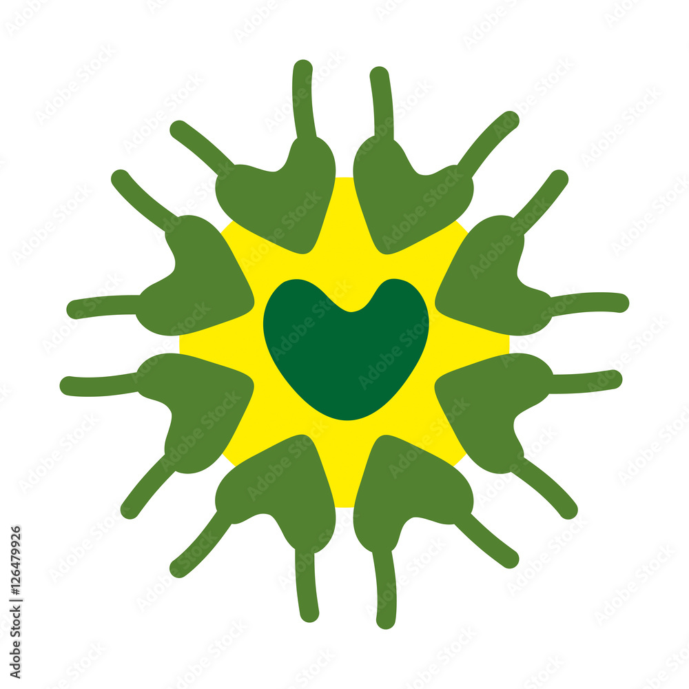 Obraz premium Microscobic Algea Icon