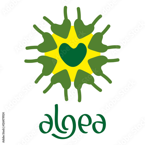 Microscobic Algea Icon and Logo Design