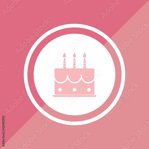 Happy birthday cake icon vector illustration graphic design