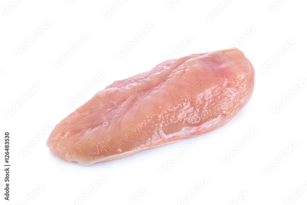 raw chicken meat on white background raw chicken meat on white background