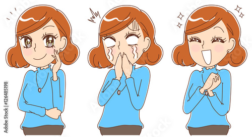 きれいな女性のイラスト（セット）