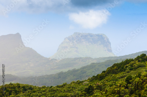 Le Morne Brabant mountain is a UNESCO heritage. Mauritius Island