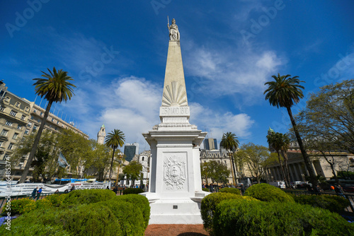 May Pyramid at the Plaza de Mayo Square, is the oldest national monument in the City. photo