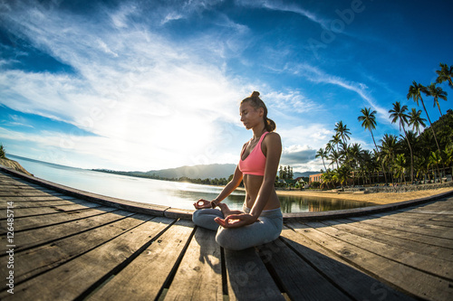 Woman Yoga - relax in nature