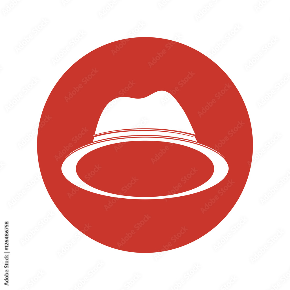 Hat accessory icon. Cloth costume wear and decoration theme. Isolated design. Vector illustration Hat accessory icon. Cloth costume wear and decoration theme. Isolated design. Vector illustration