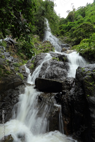 Fototapeta Naklejka Na Ścianę i Meble -  Top of mountain in Krok E-Dok waterfall in Saraburi, Thailand