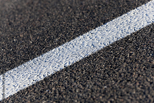 Foto road markings - white stripes