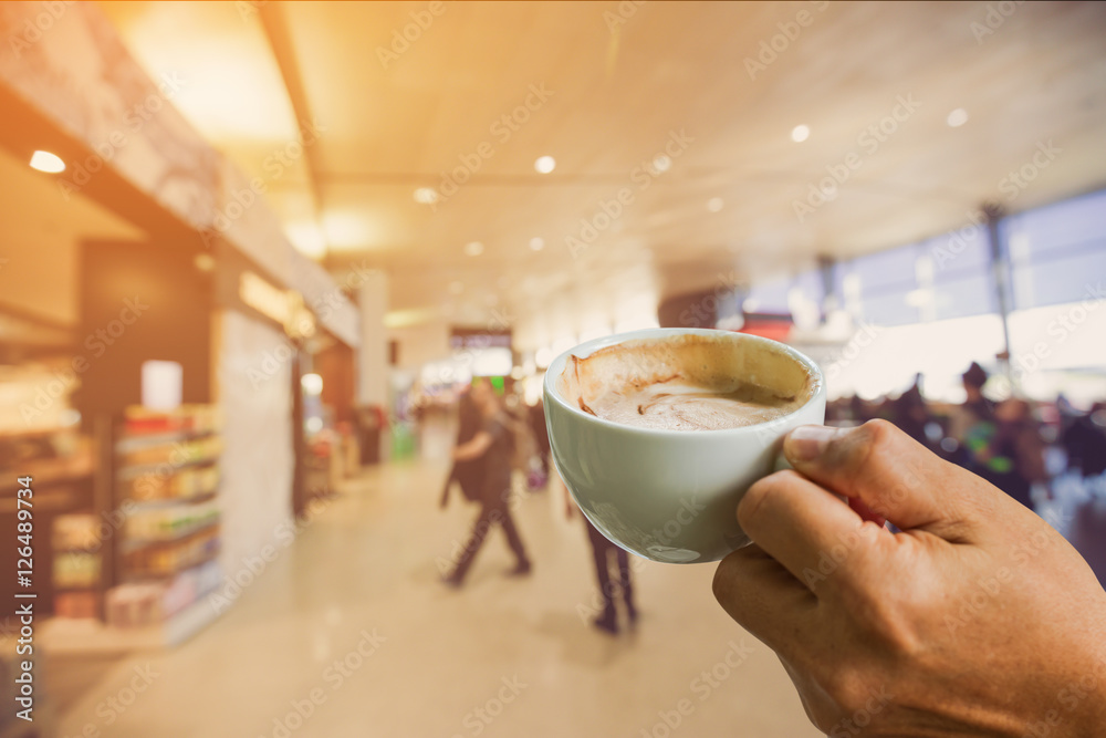 cup of coffee in the hands cup of coffee in the hands
