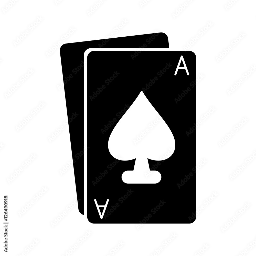 Poker card icon. Game win chance casino play and luck theme. Isolated design. Vector illustration Poker card icon. Game win chance casino play and luck theme. Isolated design. Vector illustration