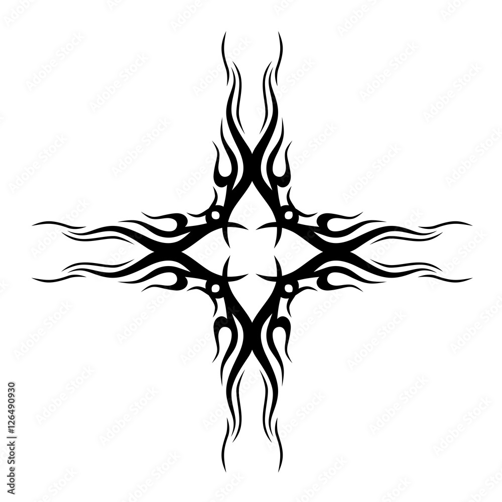 cross, tattoo, small, ideas, tribal, design, girl, woman, sleeve, swirl,  sketch, vector, isolated, man, arm, neck, stencil, simple, art, sleeve,  logo, collection, chest, scroll, celtic, pattern, eleme Stock Vector |  Adobe Stock