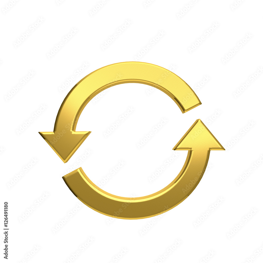Rotate arrows. Concept for a cycle, loop, continuous period. 3D rendering illustration Rotate arrows. Concept for a cycle, loop, continuous period. 3D rendering illustration