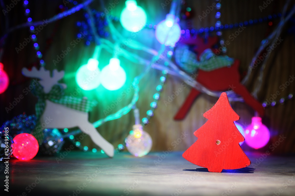 new year composition Christmas tree decorations new year composition Christmas tree decorations