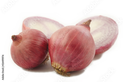 shallot onion isolated on white background