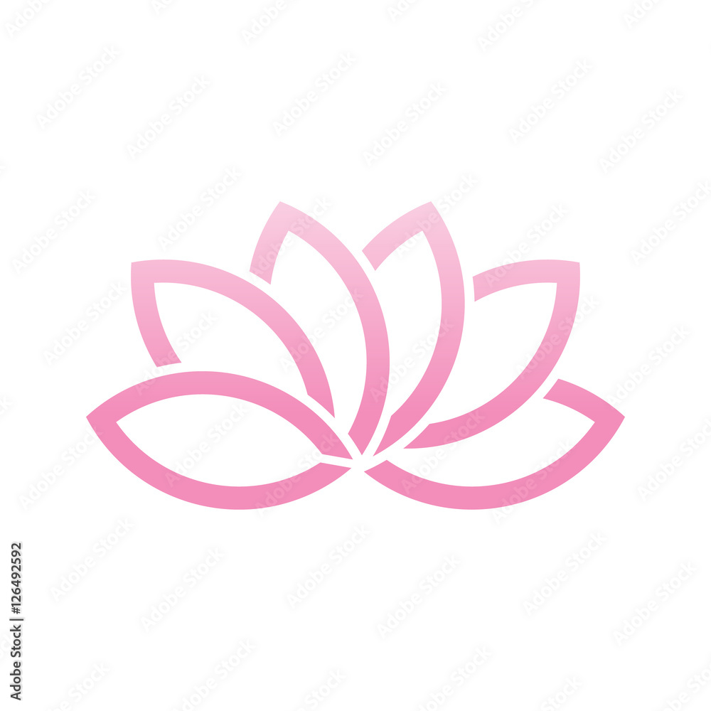 Lotus Flower Logo. Vector Illustration