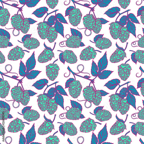 seamless pattern of hops
