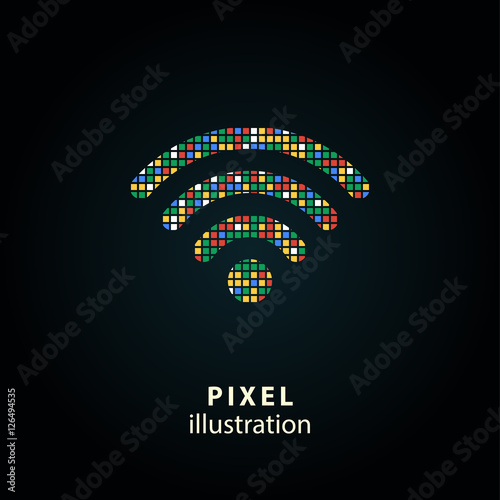 Wi-Fi - pixel illustration.
