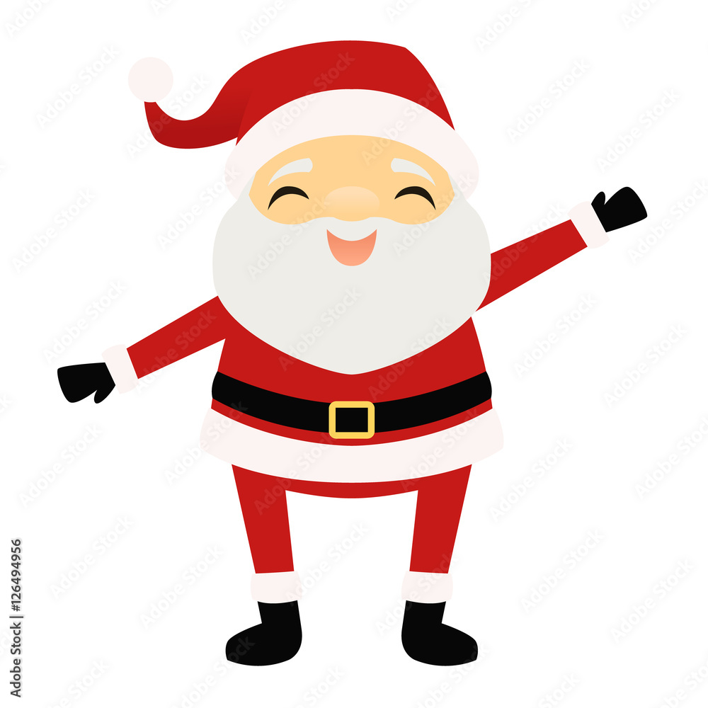 Fotografie Happy waving Santa Claus